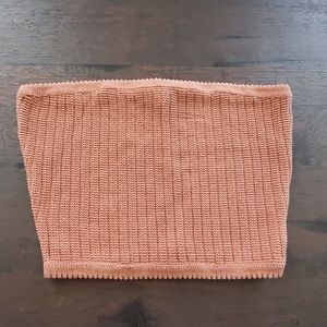 Orange Knitted Crop Top